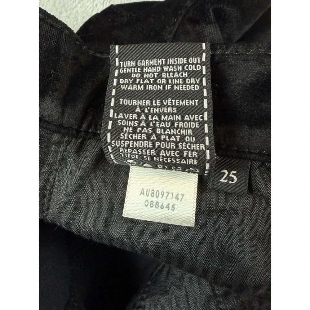 7 For All Mankind Pants Women's Sz 25 The Ankle Skinny Black Velvet Stretch NWT